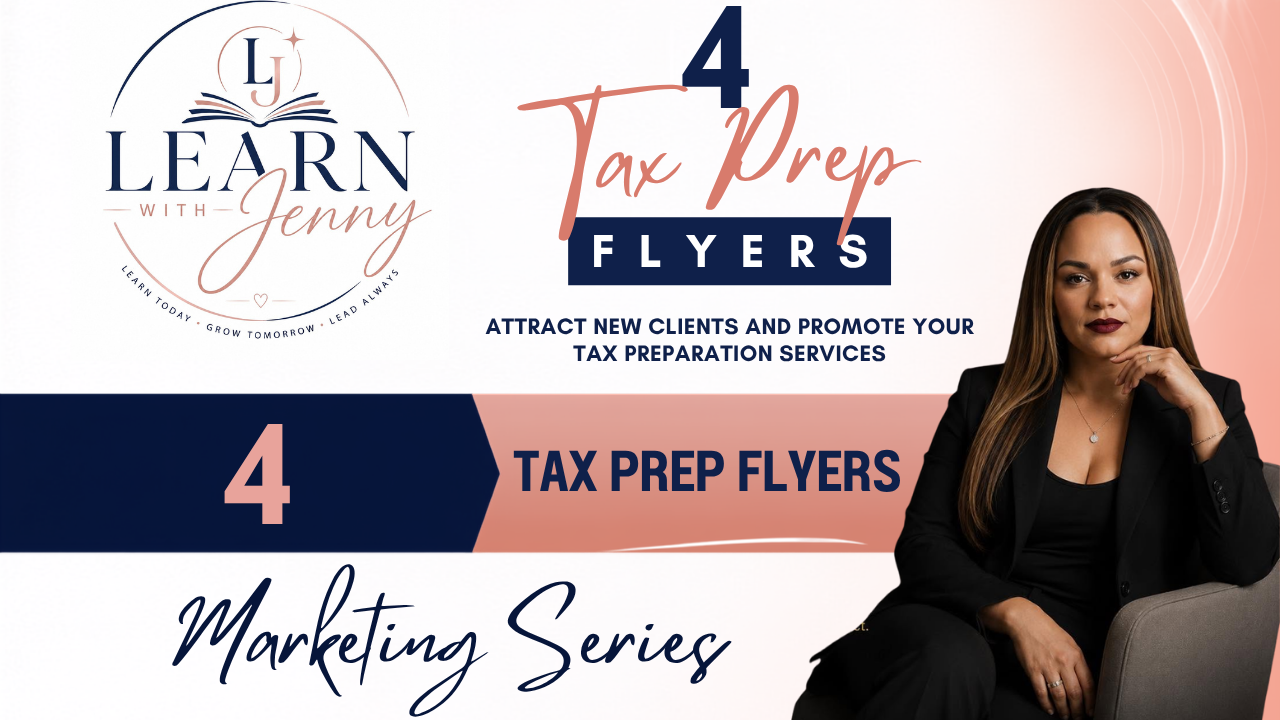 TAX PREP FLYER TEMPLATES Fully Editable in Canva