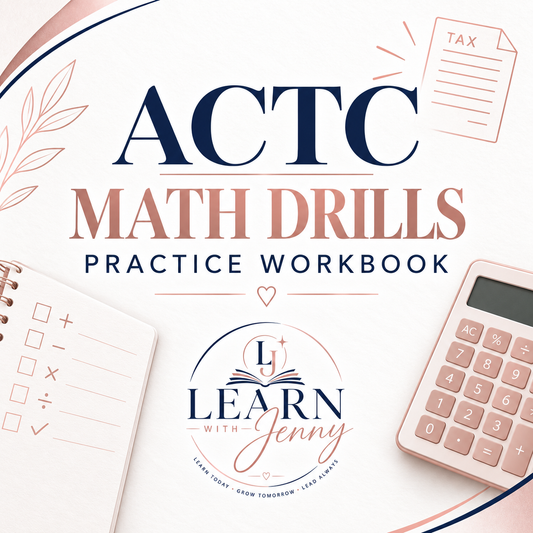 CTC/ACTC TTR EXCLUSIVE - ACTC Math Drills Practice Workbook